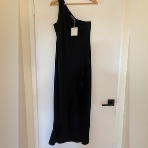 Black one shoulder dress